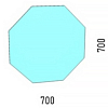 Зеркало Corozo Каре 70 V SD-00000962 с подсветкой с сенсорным выключателем