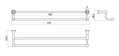 Полотенцедержатель LEMARk Standard LM2139C хром