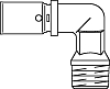 Угольник Oventrop Cofit P 20xRp3/4" с наружной резьбой