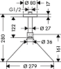 Верхний душ 280 mm Axor Front 26022000