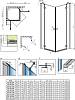 Дверь для душевого уголка 90 см Radaway Fuenta New KDD 90 L 384060-01-01L стекло прозрачное