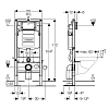 Инсталляция Geberit с унитазом Roca Dama Senso 346517/ZRU9000040/111.300.00.5, сиденье стандарт, комплект