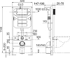 Комплект инсталляция с подвесным унитазом Ceramica Nova Metric CN3007_1002B_1000 с сиденьем микролифт и черной клавишей смыва