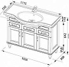 Тумба с раковиной Aquanet Амелия 110 00212740 орех