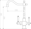 Смеситель для кухни Zorg Sanitary ZR 336 YF-50 NA, медь