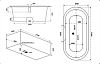 Ванна из литьевого мрамора Creto Aurora 170x80 8-1111, белый