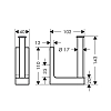 Держатель туалетной бумаги Axor Universal Rectangular 42654990 золото