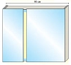 Зеркальный шкаф Wenz Twinwall Twinwall-03-090-R бежевый