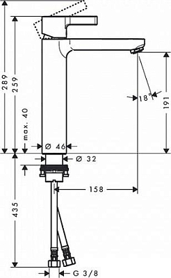 Смеситель для раковины Hansgrohe Metris S 31026000