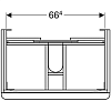 Тумба с раковиной 75 см Geberit Smyle Square 500.353.00.1-500.249.01.1 белый