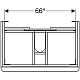 Тумба с раковиной Geberit Smyle Square 75 500.353.00.1-500.249.01.1 белый