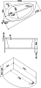 Акриловая ванна Bas Вектра 150 L 150х96 Вн БасВГ10 с гидромассажем