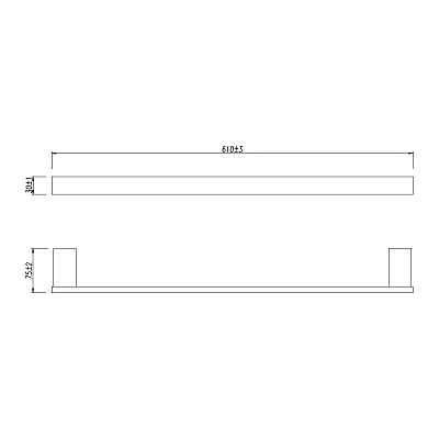 Полотенцедержатель LEMARk Smooth Line 9786024 серый