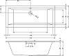 Акриловая ванна Riho Rething Cubic B104001005 160x70