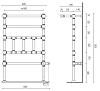 Полотенцесушитель электрический Margaroli Armonia 95004MOB бронза