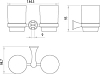 Стакан Lemark Standard LM2142C, хром / белый