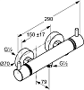 Смеситель для душа Kludi Bozz 352033938, чёрный