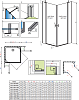 Дверь для душевого уголка 80 см Radaway Nes KDD II 80 R 10031080-01-01R стекло прозрачное