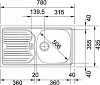 Кухонная мойка 78 см Franke Eurostar ETN 614 101.0060.162, нержавеющая сталь