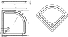 Поддон для душа Sturm DW GALLERY/VENERA/LUNA 100x100x7