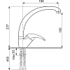 Смеситель для кухни Domaci Солерно UQ-007-08, цвет космос