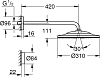 Верхний душ Grohe Rainshower 310 SmartConnect 26640000 с пультом дистанционного управления