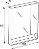Зеркало-шкаф Roca Gap 60 бежевый