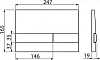 Кнопка смыва AlcaPlast M1712-8 хром матовая/чёрная