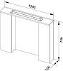 Зеркало-шкаф Aquanet Тиана 100 светлый дуб
