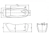 Акриловая ванна Lagard Teona 172х79 lgd-tna-ba черный
