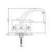 Смеситель для кухни Cron CN42 CN4242-3 хром