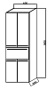 Шкаф-пенал Kolpa-San Jolie J1801/600WH/WH белый