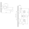 Смеситель для ванны с душем Rossinka L серия L02-83 хром