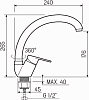 Смеситель для кухни РМС SL132-011F, хром