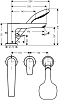 Смеситель на край ванны Hansgrohe Talis E 71730000, хром