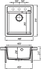 Кухонная мойка Florentina Липси 460 мокко
