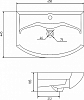 Тумба с раковиной Aquaton Рико 65 1A2133K1RIB90, белый/ясень фабрик