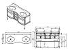 Тумба под раковину Caprigo Imperio 11619-B074 бежевый