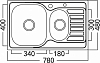 Кухонная мойка Zorg Inox Pvd 78х48х20 SZR-780-2-480 GRAFIT