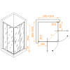 Душевой уголок RGW Passage 350803899-14 стекло прозрачное, профиль черный