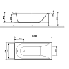 Акриловая ванна AM.PM Spirit W72A-150-070W-A2_sanjet_line_chrome белый