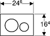 Кнопка смыва Geberit Sigma 20 115.882.14.1 (не остаются отпечатки пальцев), черный/хром