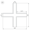 Коннектор T-образный Arlight SL-Linia65-F 030128