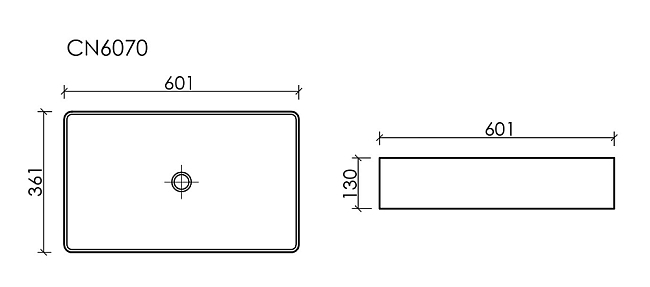 Раковина накладная Ceramica Nova Element CN6070 белый