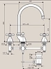 Смеситель для раковины Emmevi Deco Classic 12043/BR бронза