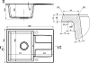 Мойка кухонная Domaci Римини DG В-405 черная