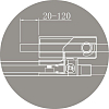 Душевая дверь в нишу Cezares SLIDER-B-1-80/90-C-Cr стекло прозрачное