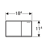 Кнопка смыва Geberit Omega 60 115.081.SQ.1, коричневый/хром