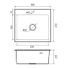 Кухонная мойка GranFest Metal 5045 PVD графит черный