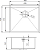 Мойка кухонная Domaci Равенна PVD DMB-114 брашированная сталь, 48х43 см, врезная, квадратная, металлическая, российская